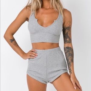 ❌SOLD❌ Princess Polly Gray High Waisted Lounge Shorts